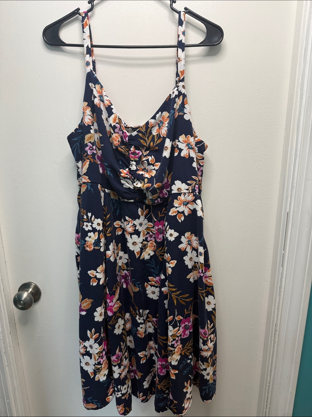 Floral Navy Sleeveless Sundress